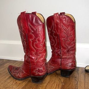 Corral red cowgirl boots